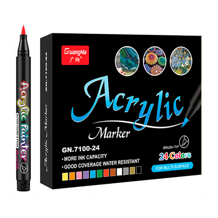 AcrylicMarkers, pennarelli acrilici (24 pz) - Image 1