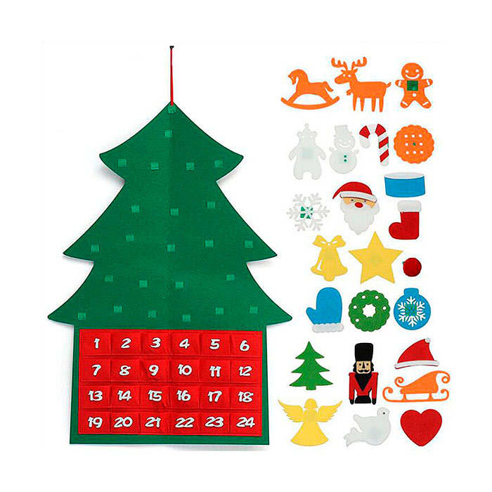 AdventTree, albero di Natale in feltro con calendario - Image 1