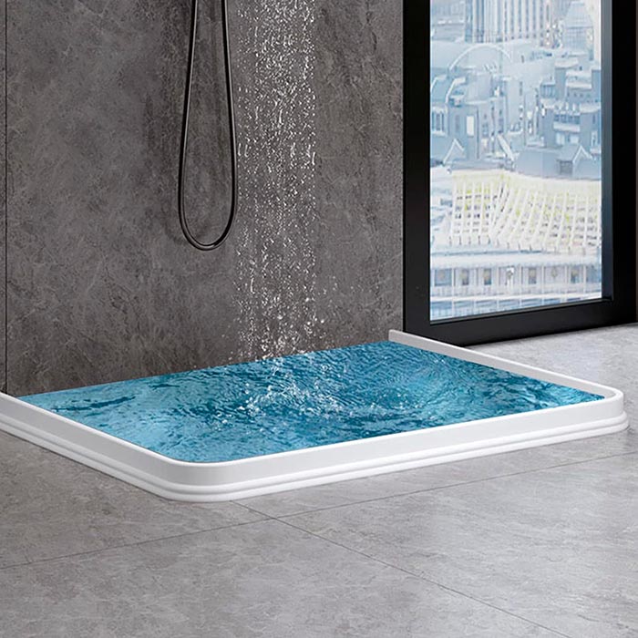 La protezione in silicone fa un ottimo lavoro nel tenere l'acqua fuori dalla stanza.