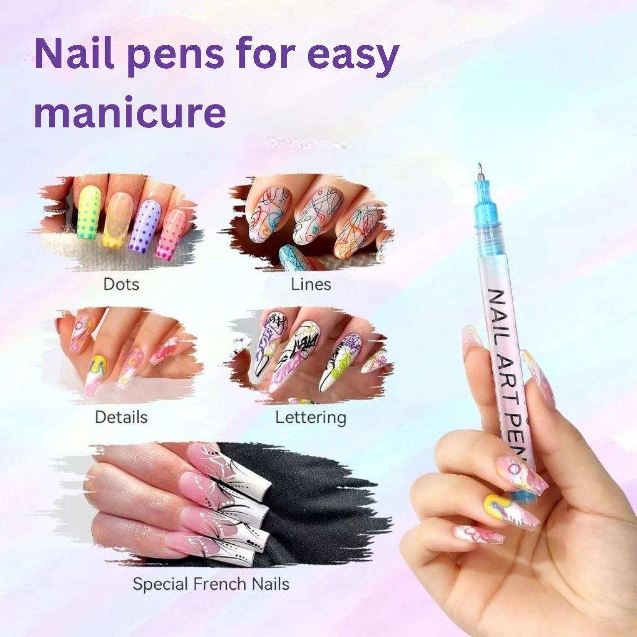 Set di penne colorate per pittura unghie, ArtNails - Image 8
