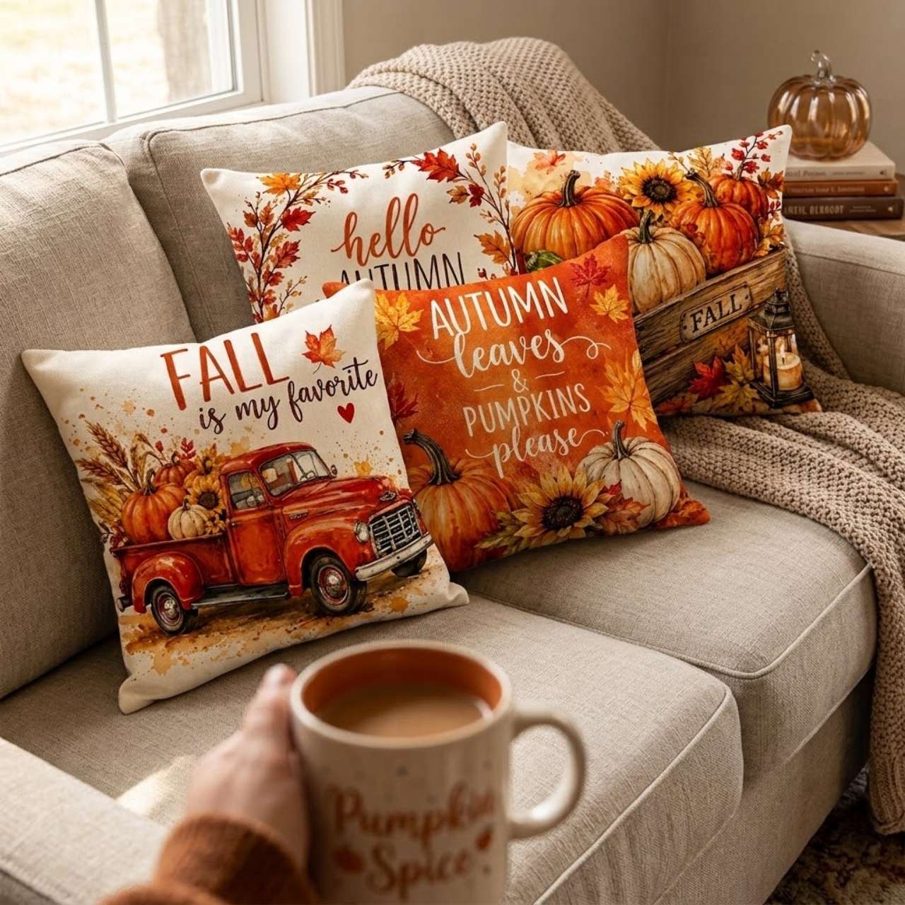 Fodera per cuscino a tema autunnale, AutumnPillows - Image 2