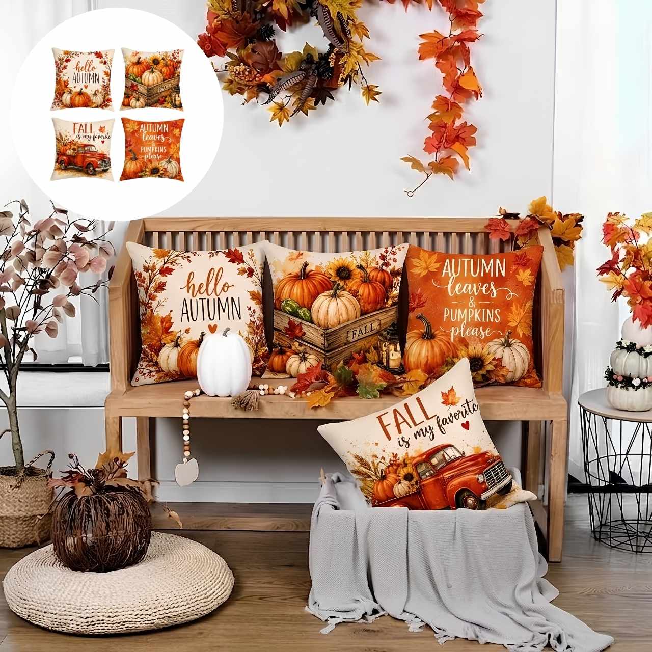 Fodera per cuscino a tema autunnale, AutumnPillows - Image 8