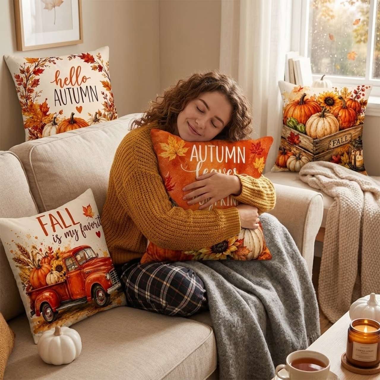 Fodera per cuscino a tema autunnale, AutumnPillows - Image 10