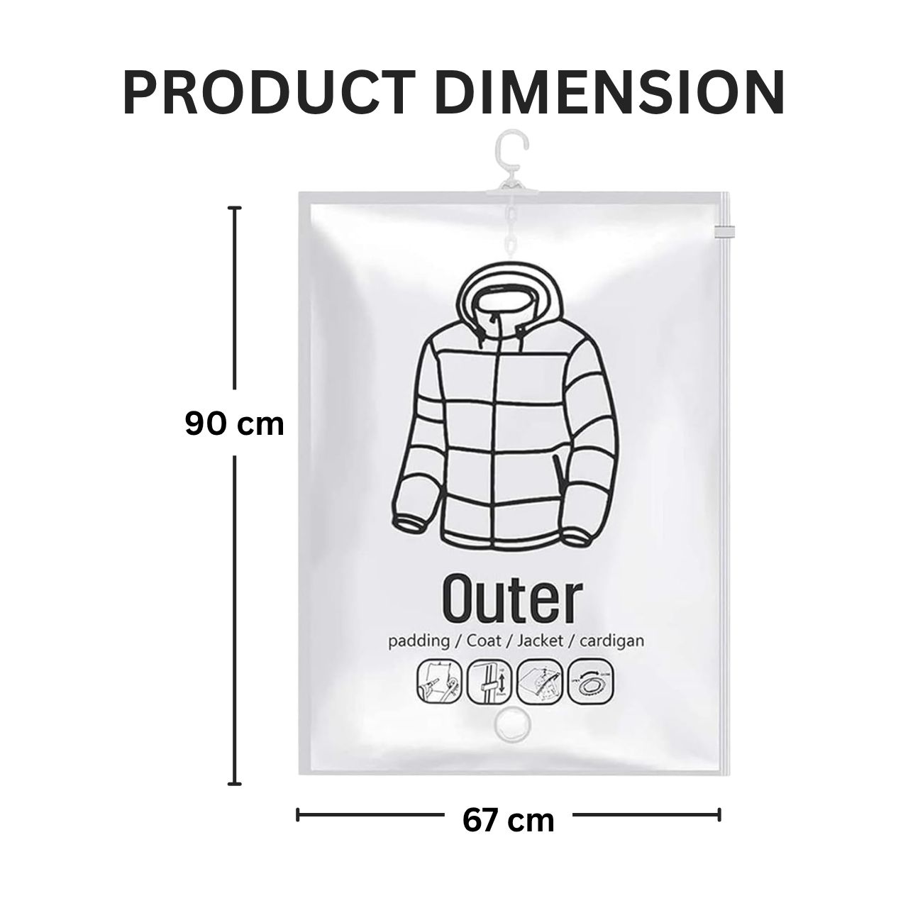 Bagsy, sacchetti sottovuoto appendibili per conservare i vestiti (4 pz.) - Image 3