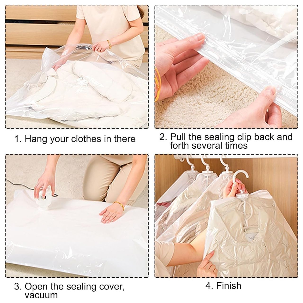 Bagsy, sacchetti sottovuoto appendibili per conservare i vestiti (4 pz.) - Image 8