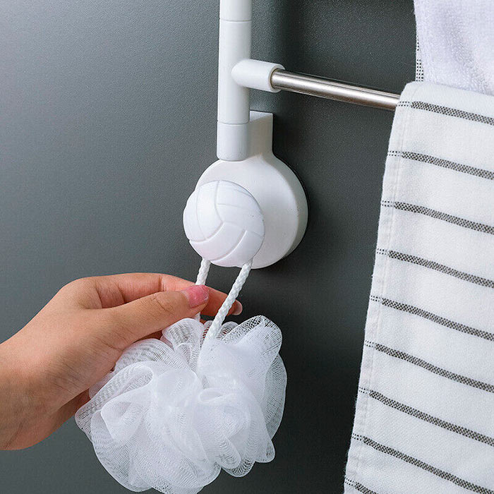 Facile montaggio delle maniglie sul portatovaglioli e semplice installazione su una superficie piana con ventose!