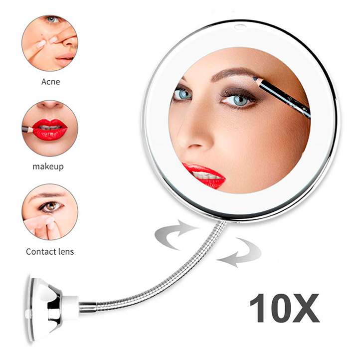 BeautyMirror, uno specchio con ingrandimento, potente luce LED e un supporto flessibile - Image 7