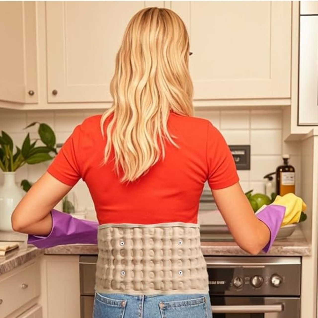 L'azione magnetica e l'effetto riscaldante aiutano a ridurre la tensione e il disagio nella parte bassa della schiena.