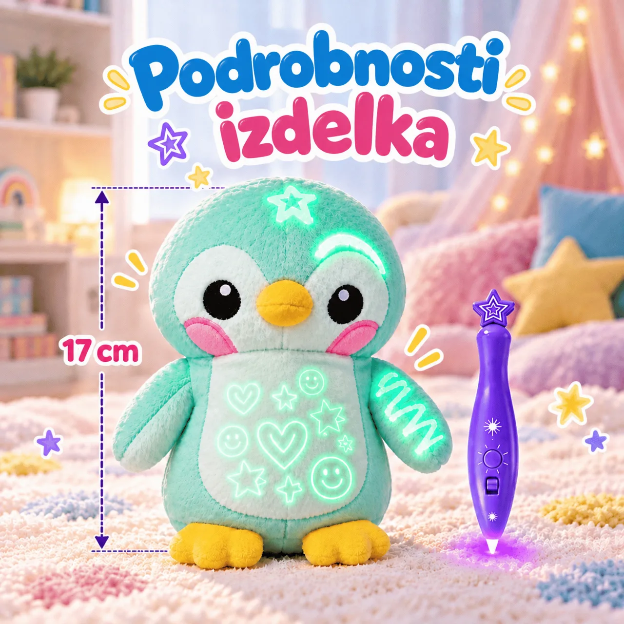 Pinguino di peluche fosforescente, BestFriend - Image 3