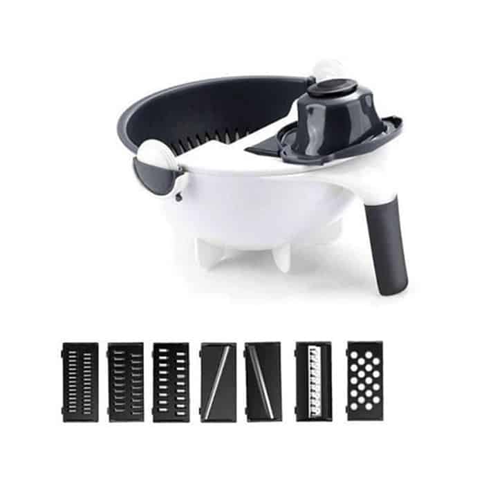 BowlCutter, affettatrice multiuso con scolapasta aggiunto e pelapatate a mano - Image 1