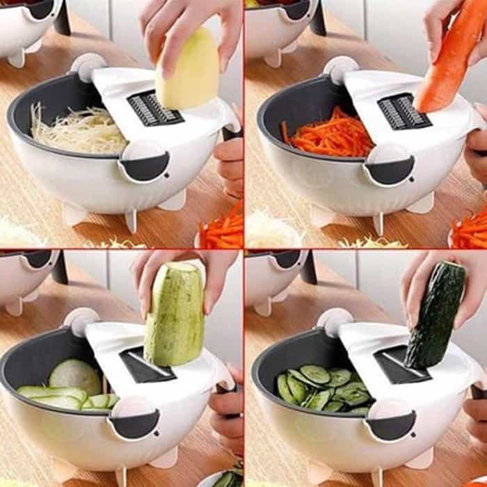 BowlCutter, affettatrice multiuso con scolapasta aggiunto e pelapatate a mano - Image 6