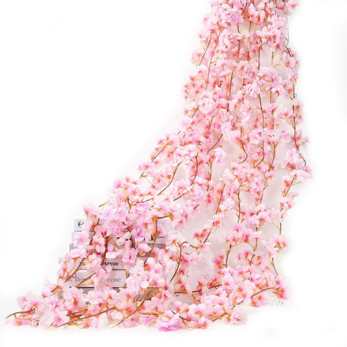 Cherry, fiori artificiali dall'aspetto di fiori di ciliegio naturali (1,8 m) - Image 1