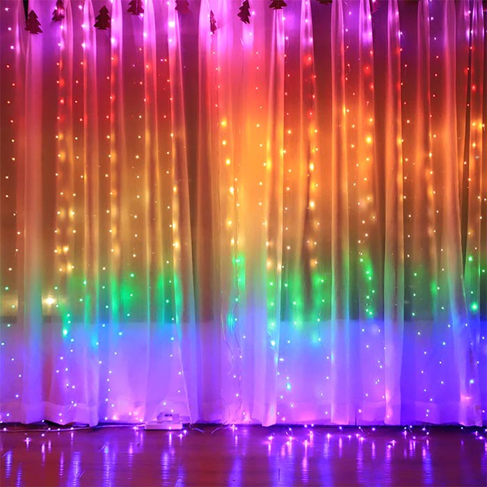ColorfulCurtain, tenda di luci con 300 luci LED colorate - Image 3