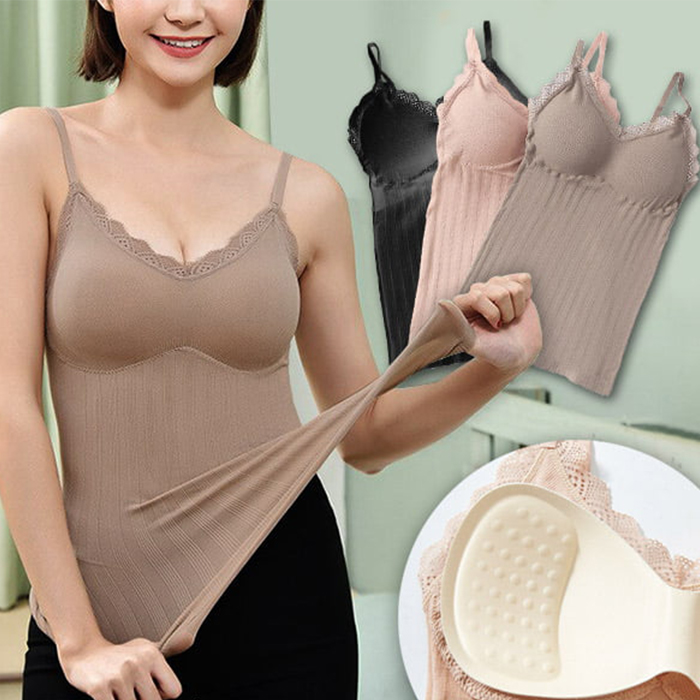 ComfortTop, 1 + 1 GRATIS Set di canotte con coppe imbottite in nero e beige - Image 6