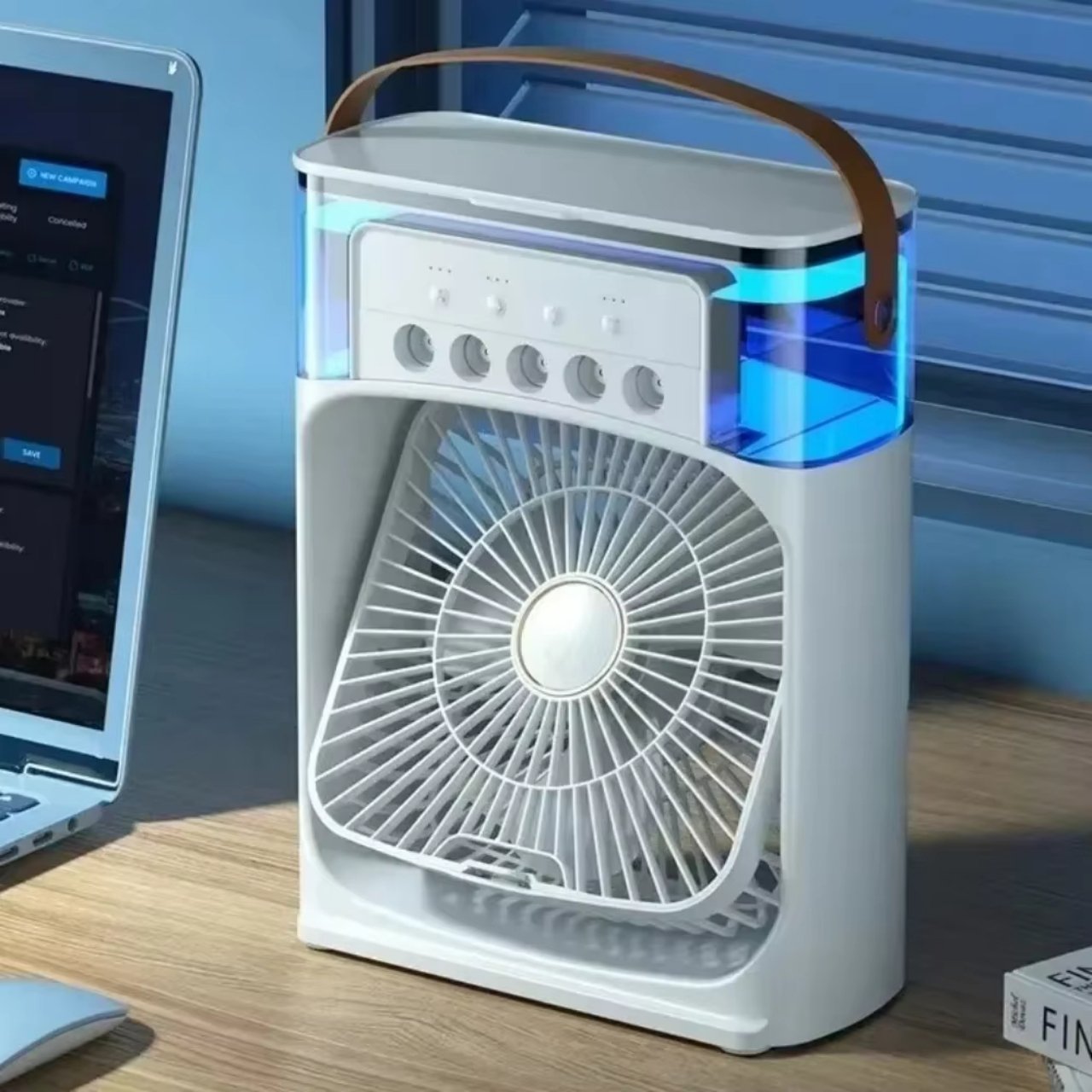 Coolio, ventilatore portatile 3-in-1 con funzione umidificatore, luce LED e raffreddamento - Image 8