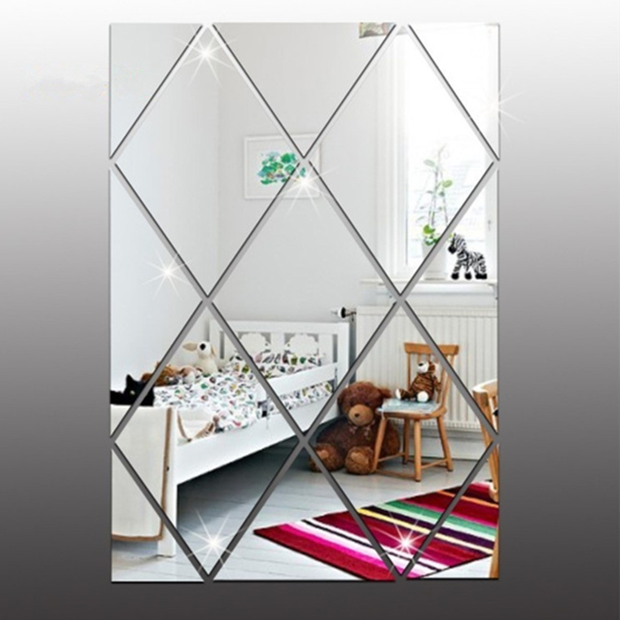 DiamondMirror, adesivi a specchio a forma di diamante che illuminano ogni ambiente (32 pz.) - Image 4