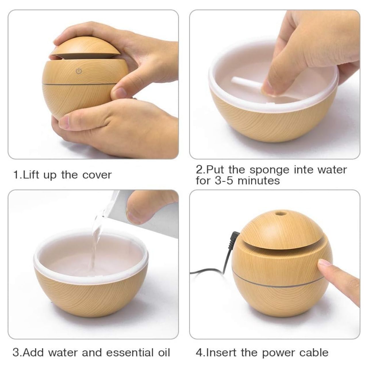 Diffusore, umidificatore LED e diffusore di oli essenziali - Image 1