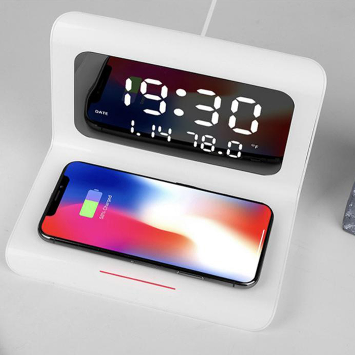DigitalStation, stazione di ricarica con 4 funzioni: sveglia, calendario, termometro e ricarica wireless - Image 9