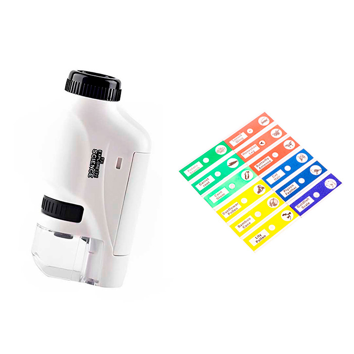 DiscoverBundle, microscopio portatile per bambini + set di 12 piastre di osservazione - Image 1