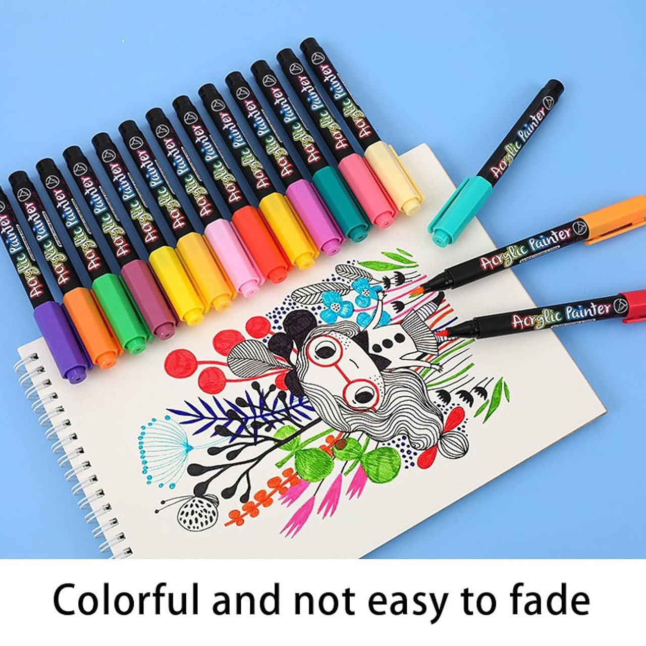DiyAcrylic, set creativo con pennarelli acrilici, ciottoli e legno - Image 9
