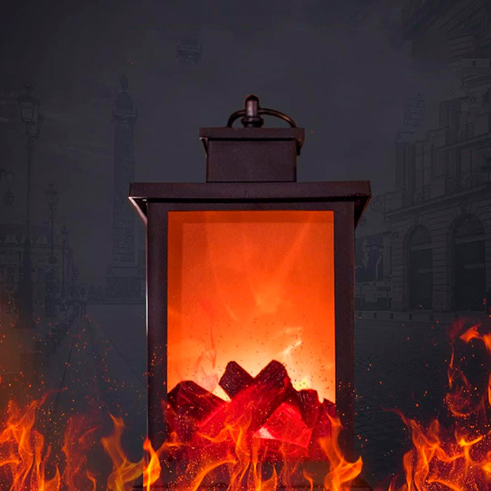 FireLantern, una lampada decorativa con l'aspetto di un camino e un fuoco virtuale - Image 4