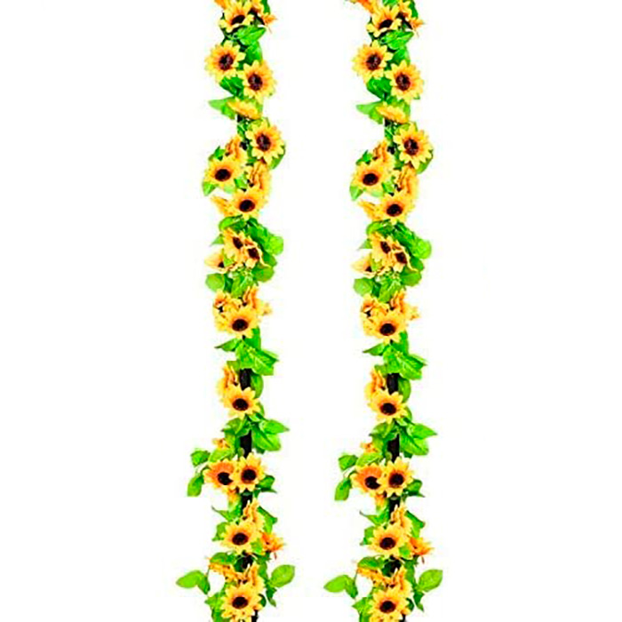 GarlandSunflower, ghirlanda di girasoli artificiali con look naturale (2 pezzi) - Image 1