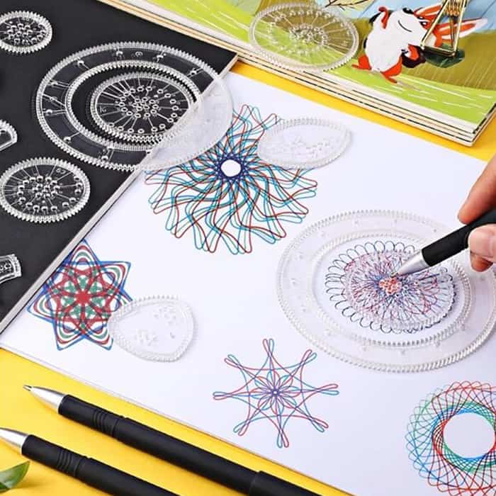 GeoArtKit, un set da disegno di 27 pezzi con spirografi geometrici - Image 4