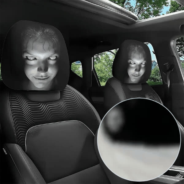 Copripoggiatesta spaventosi per auto (2 pezzi), GhostFace - video