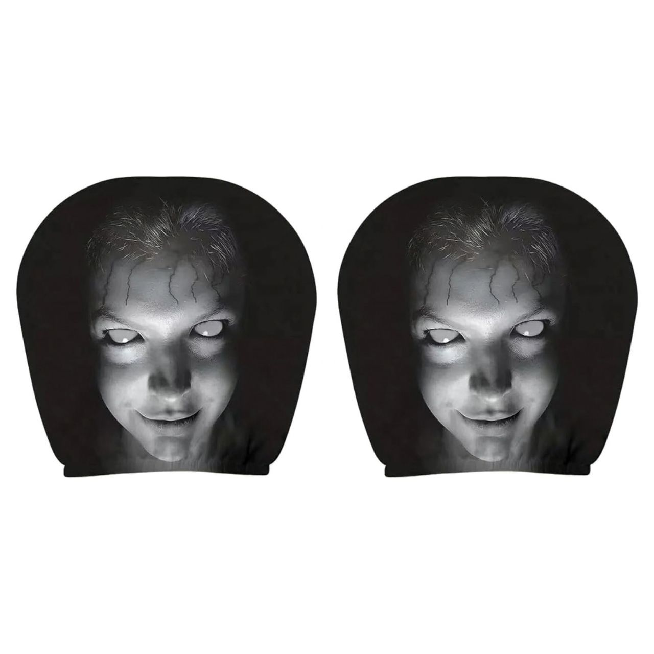 Copripoggiatesta spaventosi per auto (2 pezzi), GhostFace - Image 3