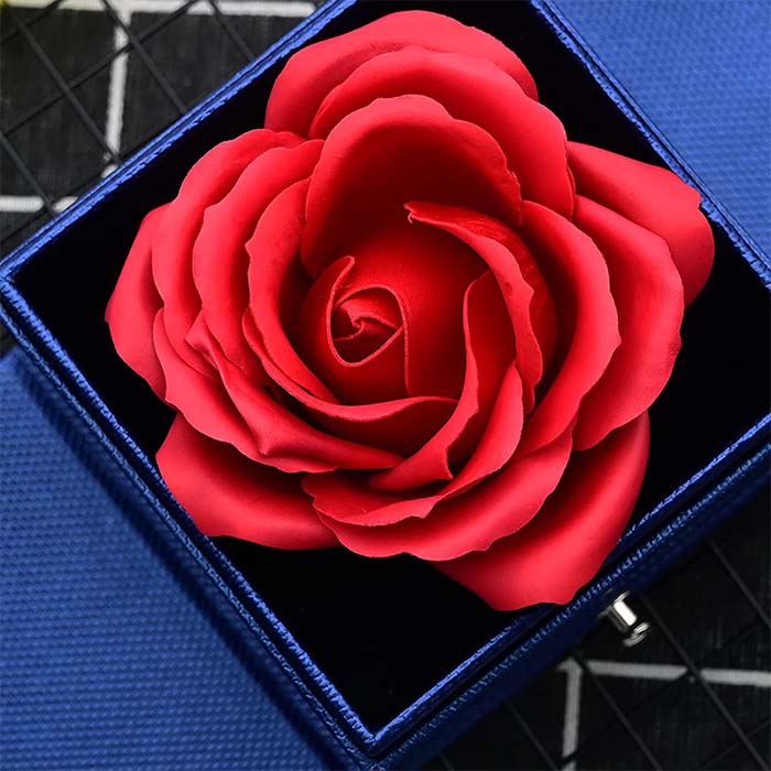 GiftBox, collana con scatola regalo e bellissima rosa artificiale - Image 9