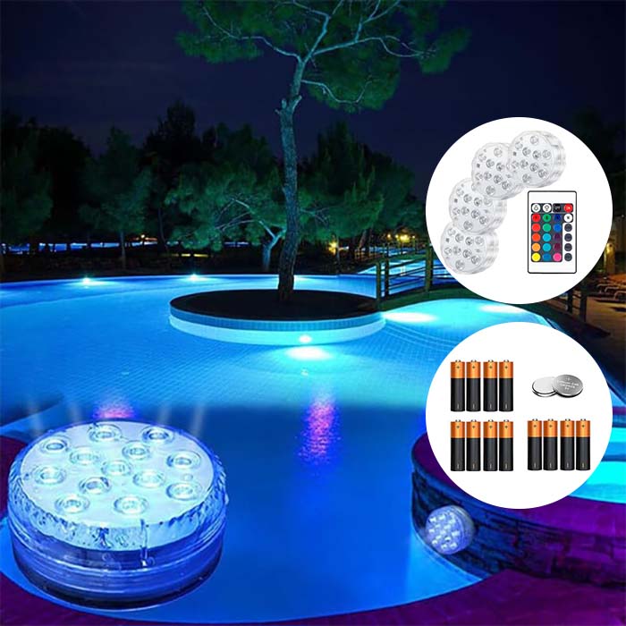 GlowBundle, 4 luci LED impermeabili + set di batterie - Image 3