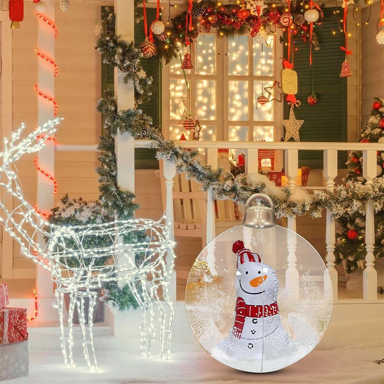 GlowySnowy, pallone di Natale con motivo di pupazzo di neve e luce - Image 8
