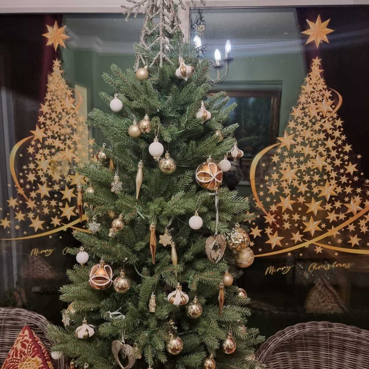 GoldenTree, adesivi per finestre di Natale in oro (2 pezzi) - Image 7