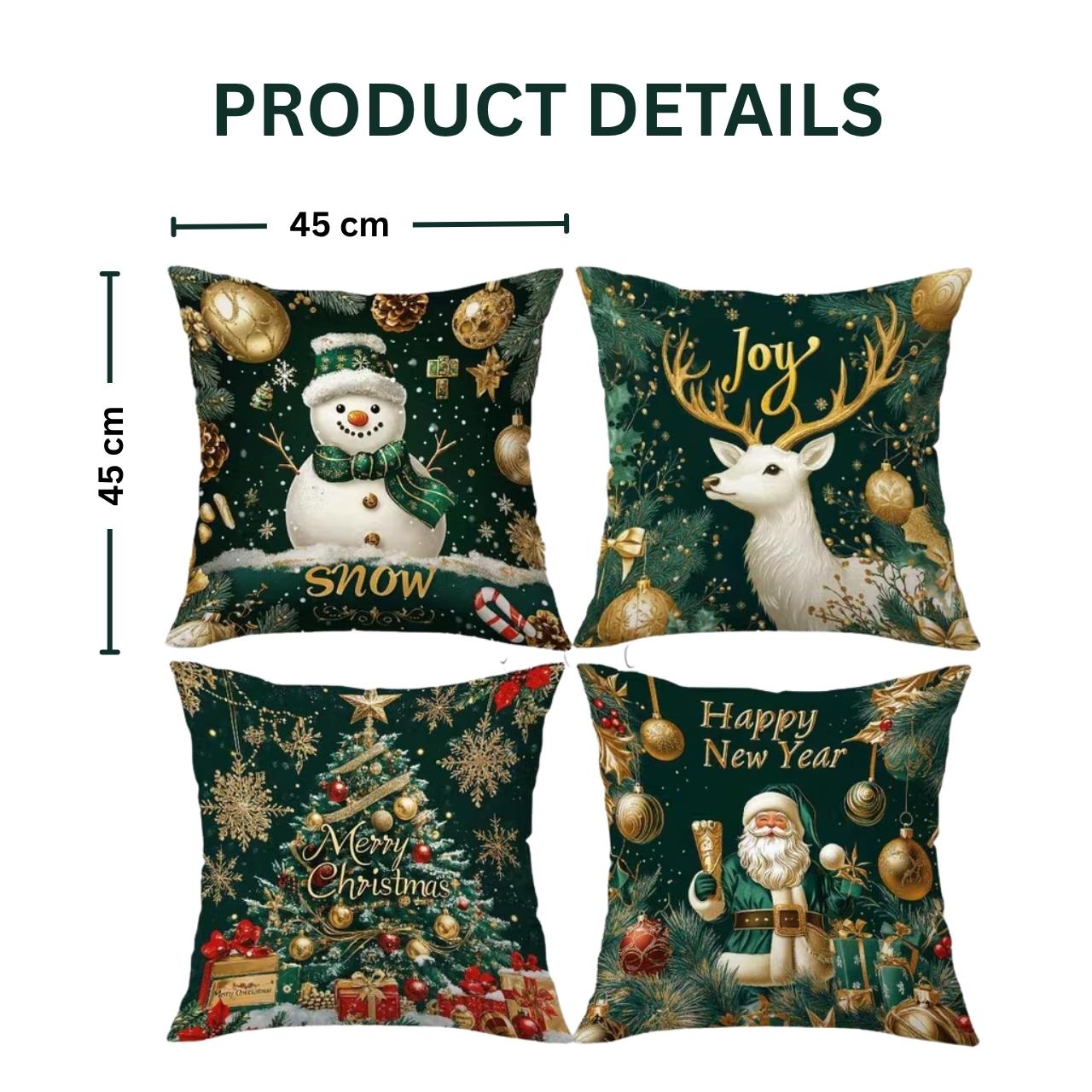 Fodere per cuscini natalizie (4 pezzi), GreenXmass - Image 5
