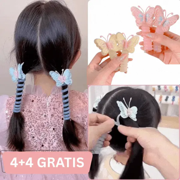 HAIRTIE, Elastici per capelli Metuljček 4+4 GRATIS - Image 1