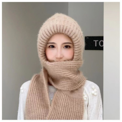 HOTHEAD-SIV, Sciarpa invernale lavorata a maglia con cappuccio - Image 3