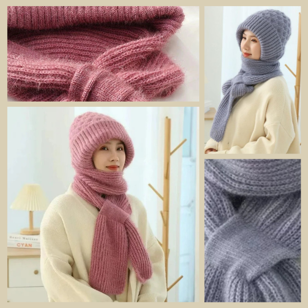 HOTHEAD-SIV, Sciarpa invernale lavorata a maglia con cappuccio - Image 7