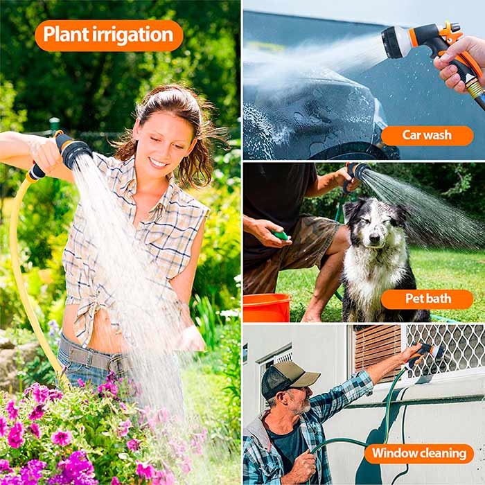 HoseSpray, set con ugello per tubo da giardino, connettore per tubo e pistola per innaffiare - Image 6