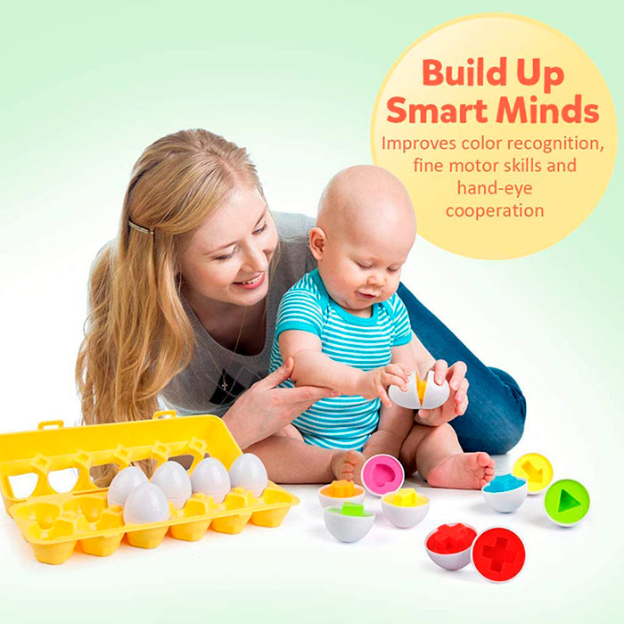 MatchingEggs, gioco didattico - set con scatola e 12 uova - Image 3