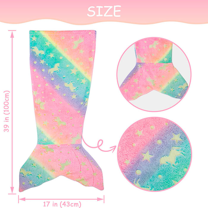 MermaidBlanket, coperta per bambini a forma di coda di sirena - Image 2