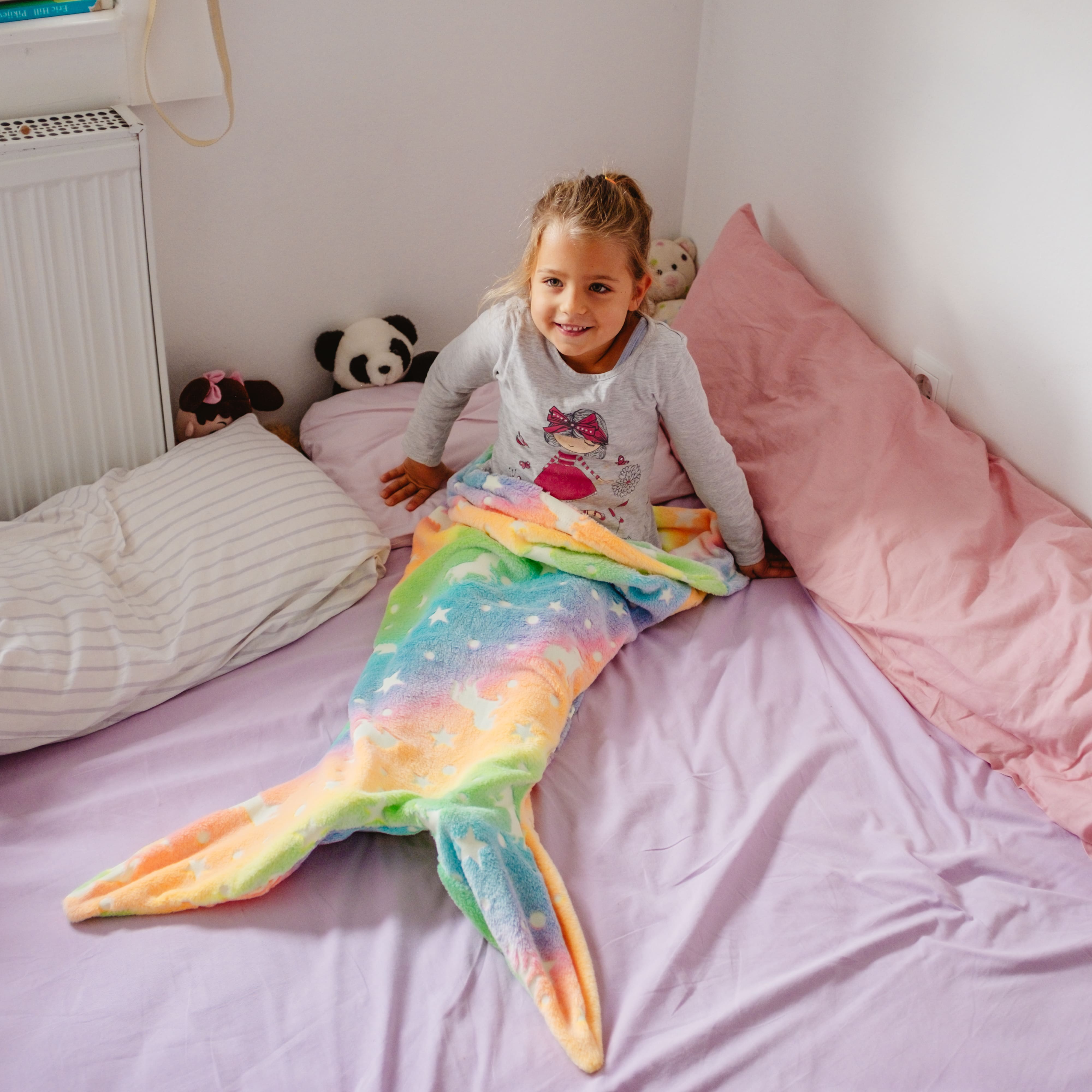 MermaidBlanket, coperta per bambini a forma di coda di sirena - Image 8