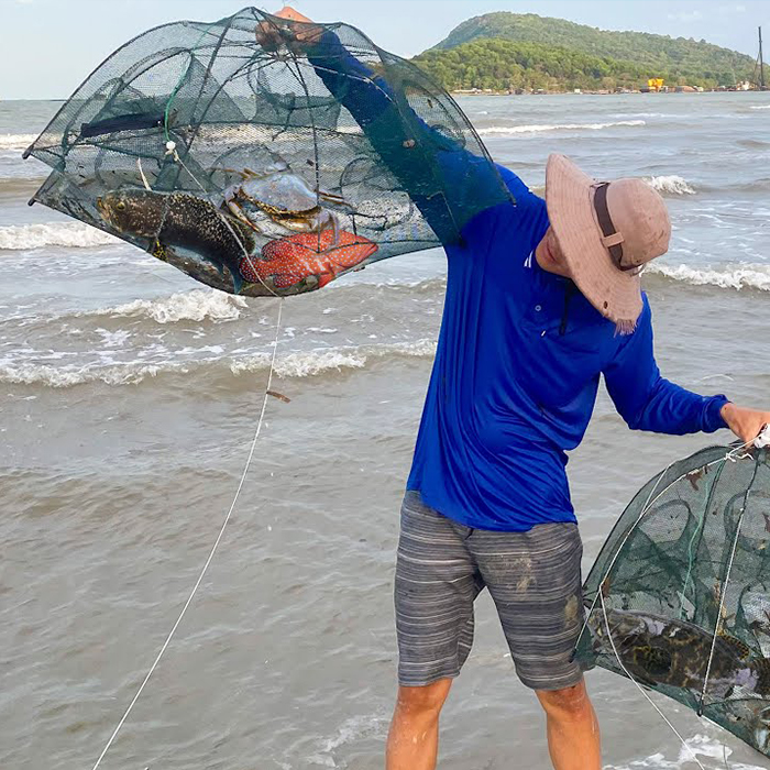 NetFish, una trappola a rete a forma di ombrello per la pesca, per la cattura di pesci e granchi - Image 7