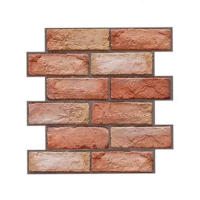 NewYorkWall, adesivi murali tridimensionali con effetto mattone arancione (10 pz.) - Image 1