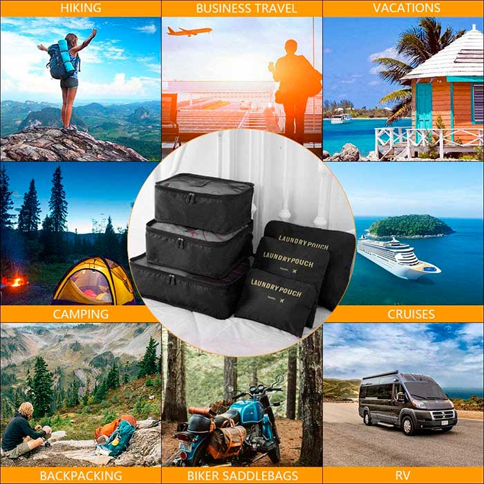 PackingBags, organizzatori da viaggio per ordine in valigia e zaino (6 pezzi) - Image 6