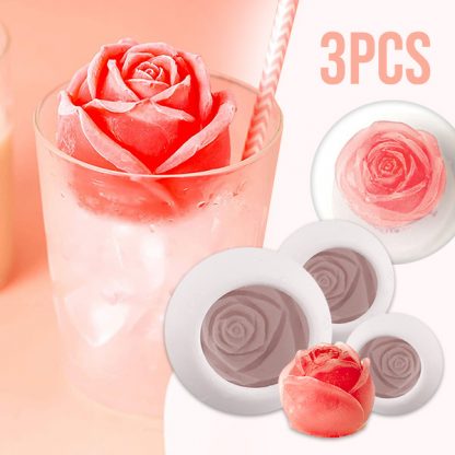 Stampi per cubetti di ghiaccio in silicone (3 pz.), ROSEICE - Image 1