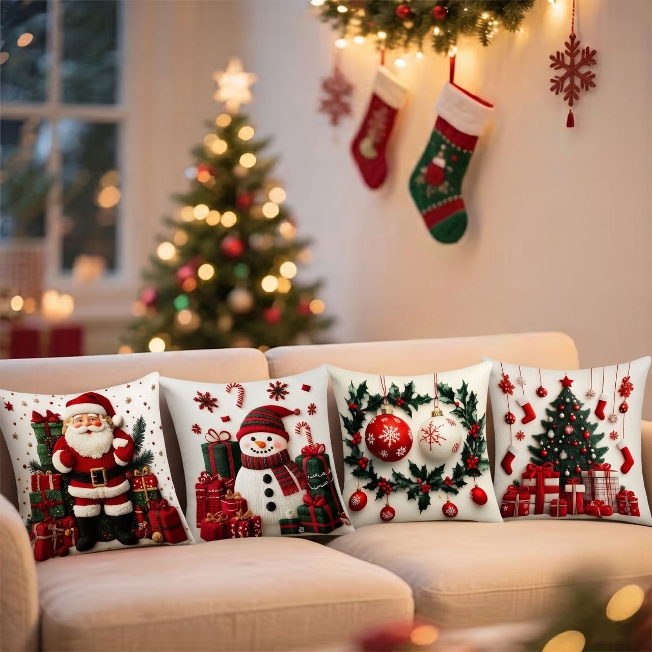 Fodere per cuscini natalizie (4 pezzi), RedXmass - Image 11