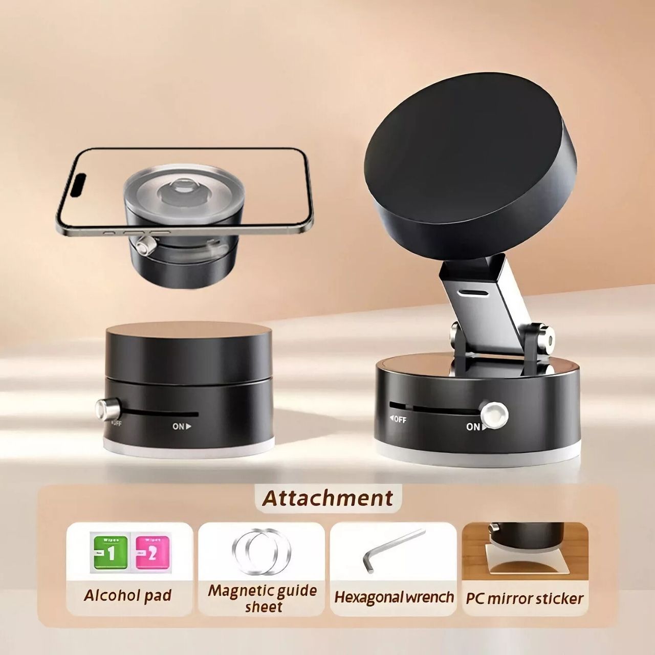 RingMag, supporto magnetico per telefono universalmente regolabile con ventosa a vuoto - Image 5