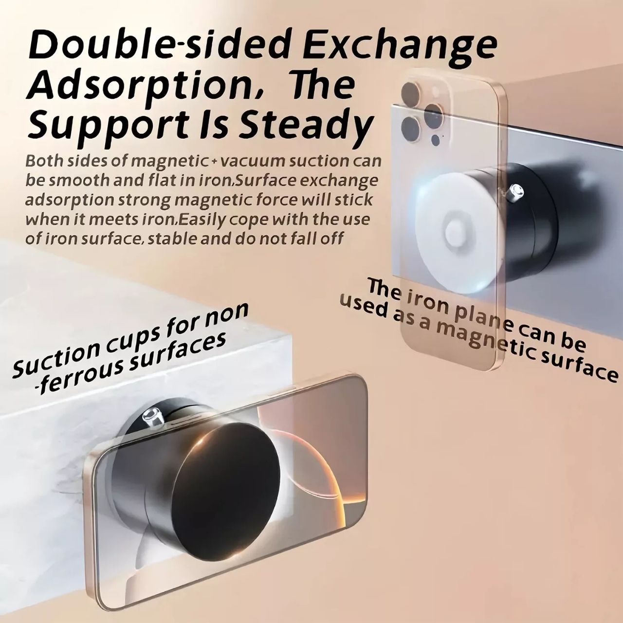 RingMag, supporto magnetico per telefono universalmente regolabile con ventosa a vuoto - Image 6