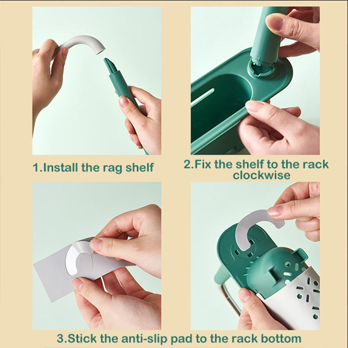 SinkRack, supporto flessibile per il lavello della cucina, dove riporre gli utensili da cucina - Image 8