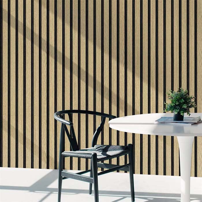 SlatWall, adesivo autoadesivo con aspetto di legno naturale (300 x 45 cm) - Image 1